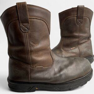 Herman Survivors Men's 10 Leather Steel Toe Waterproof Boots Cowboy Work Biker